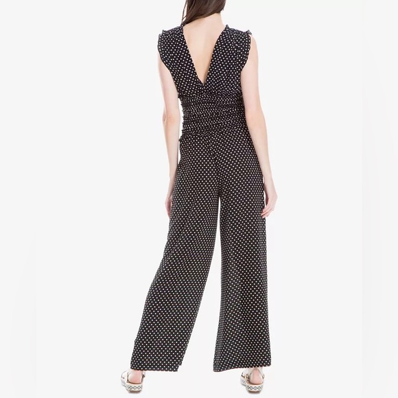 NWT Max Studio London US M Smocked Dot-Print Jumpsuit - Picture 4 of 15